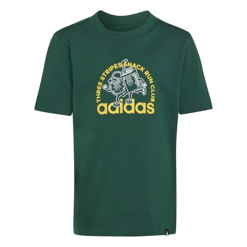 Image of Adidas Children's T-Shirt adidas Snacks Graphic Vert Unisex 7/8 ans