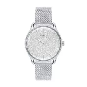 image of August Berg x Morris & Co Pure Silver Willow Boughs Ss Mesh 38Mm Watch M1WB0538E20MSL