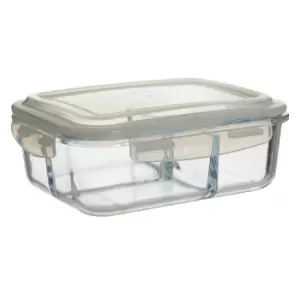 image of 3-Compartment Round Glass Container, 1520ml