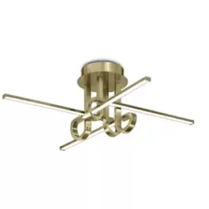 Image of Built-in LED ceiling lamp Cinto Antique brass 1 bulb 29cm