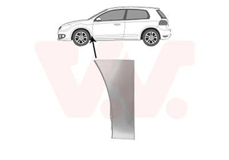 Image of VAN WEZEL Wing fender VAN WEZEL 5863155