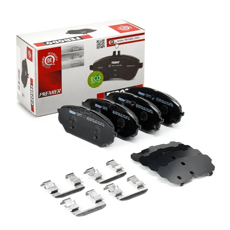 Image of FERODO FDB4889 Brake pad set with acoustic wear warning, with accessories Brake Pad Set,disc brake (402)