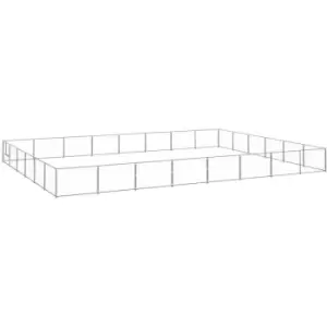 Image of Vidaxl - Dog Kennel Silver 48 m² Steel Silver