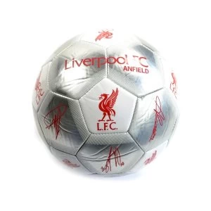 Image of Liverpool Special Edition Signature Ball Size 5 Silver White Red