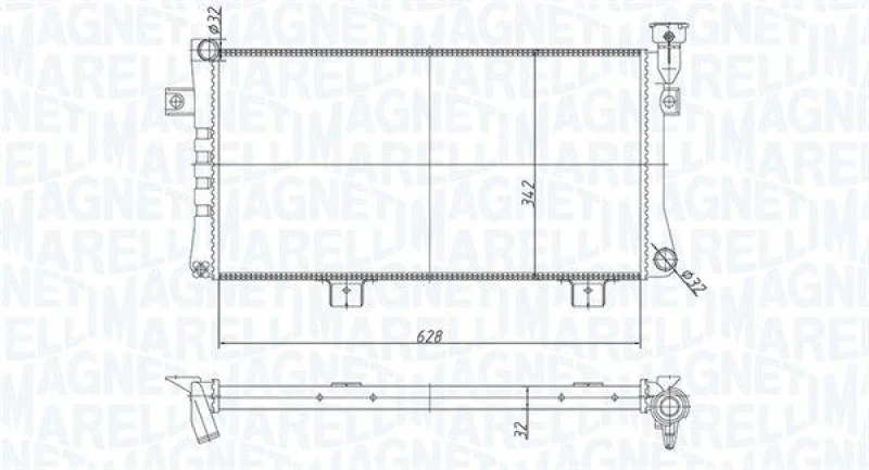 Image of MAGNETI MARELLI Engine radiator MAGNETI MARELLI 350213180600