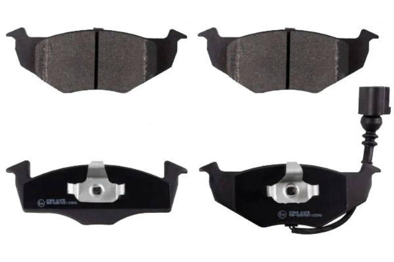 Image of SWAG 30 91 6482 Brake pad set Front Axle, incl. wear warning contact, with piston clip Brake Pad Set,disc brake (402)