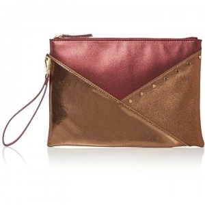 Image of Maison De Nimes Studded Pouchette - Burgundy