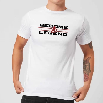 Image of Avengers Endgame Become A Legend Mens T-Shirt - White - S