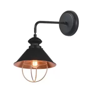 Image of Larissa Nea Scone Dome Wall Lamp Black Copper