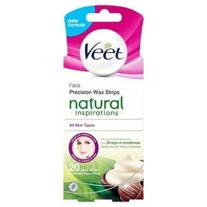 image of Veet Natural Inspirations Face Precision Wax Strips x20