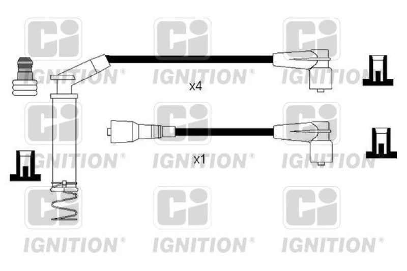 Image of QUINTON HAZELL Ignition lead set QUINTON HAZELL XC1236