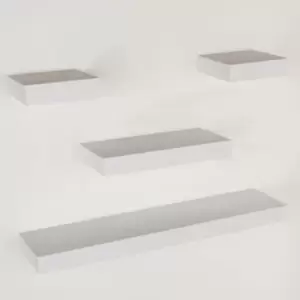 image of 4 Pcs Narrow Hudson Box Shelf Pack - Matt White