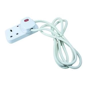 Image of CED 2-Way Extension Lead White CEDTS2213M