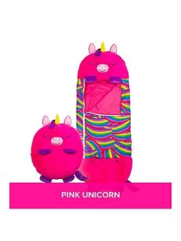 image of Happy Nappers Pink Unicorn Large Sleeping Bag