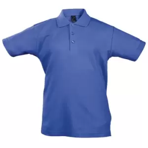 Image of SOLS Kids Unisex Summer II Pique Polo Shirt (12yrs) (Royal Blue)
