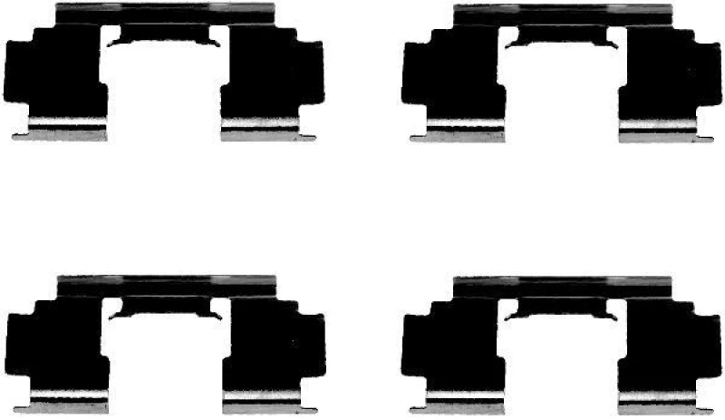 Image of HELLA Brake pad fitting kit HELLA 8DZ 355 202-991