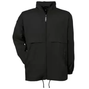 Image of B&C Mens Air Lightweight Windproof, Showerproof & Water Repellent Jacket (2XL) (Black)