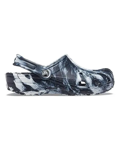 image of Crocs Crocs Classic Clog Marble Black/White Male 8 HW71702