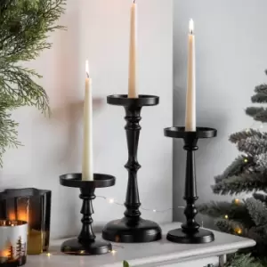 Image of Gallery Interiors Sofia Candlestick Black Medium