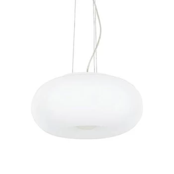 image of Ulisse 3 Light Small Globe Ceiling Pendant White, E27