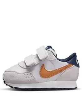 image of Nike Md Valiant Infants Girls Trainers - White/Navy/Tan, Light Pink, Size 6.5