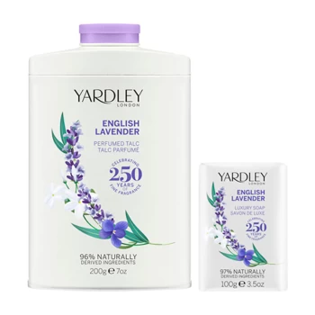 image of Yardley London English Lavender Talc & Soap Set