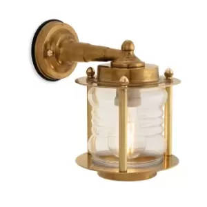 image of Nautic Wall Light Brass with Clear Glass IP23