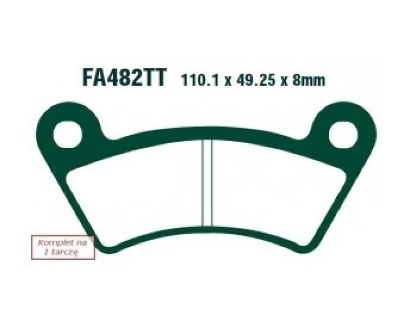 Image of EBC Brakes FA482TT Brake pad set Brake Pad Set,disc brake (402)