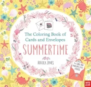 Image of coloring book of cards and envelopes summertime