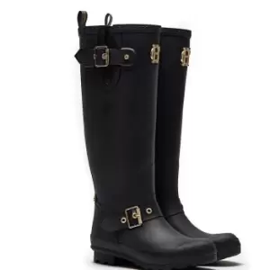 Image of Holland Cooper Womens Sherpa Lined Regency Wellington Matte Black 8