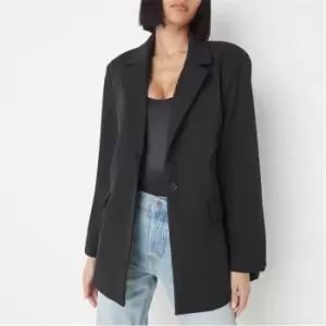 image of Missguided Oversized Tailored Blazer - Black