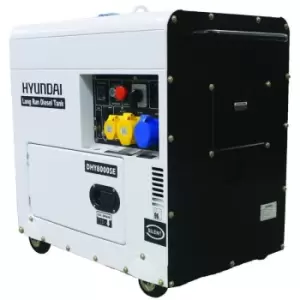 image of Hyundai - DHY8000SELR 6kW/7.5kVA Long Run Standby Single Phase Diesel Generator