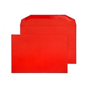 Image of Creative Bright Coloured Mailing Bag C5+ Gummed 162 x 235mm Plain 120 gsm Pillar Box Red Pack of 500