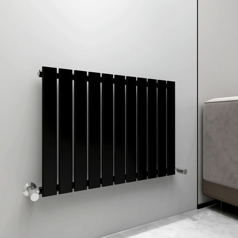 Image of MCC DIRECT 600 x 748mm Single Designer Flat Panel Central Heating Radiator matt Black HS1323