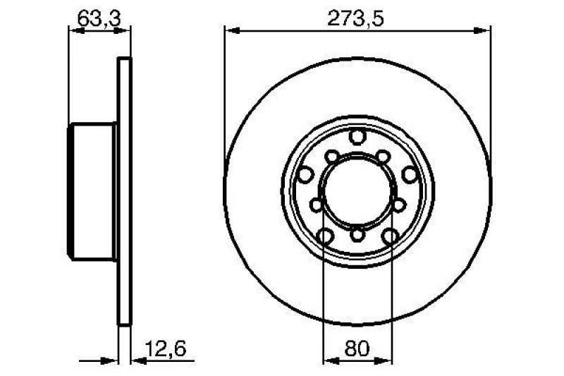 Image of Brake disc Bosch 0 986 478 057