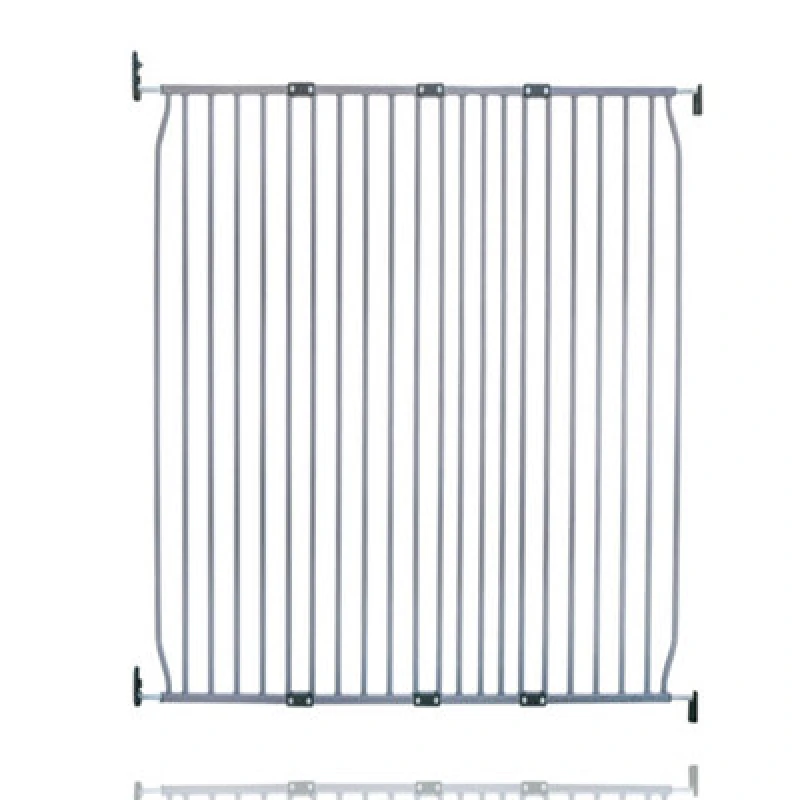 Image of Safetots Extra Tall Eco Screw Fit Baby Gate, Grey, 130Cm - 140Cm, Extra Tall Gate 100Cm In Height, Stair Gate For Baby