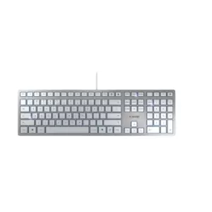 Image of CHERRY KC 6000 Slim keyboard USB US English Silver, White
