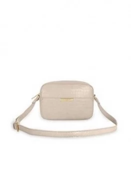 Image of Katie Loxton Celine Faux Croc Crossbody Bag - Oyster Grey