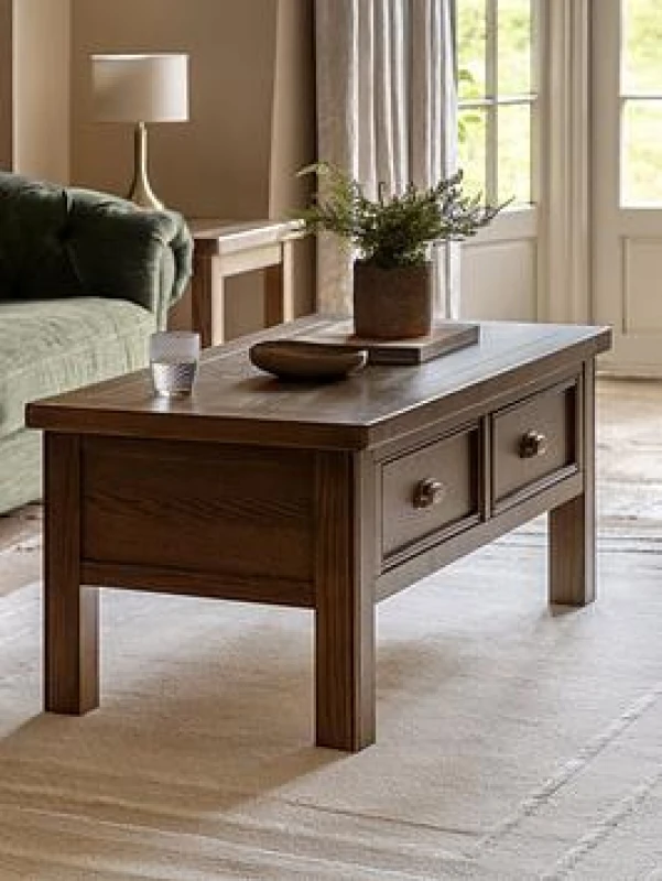 Image of SO'HOME Toledo Oak 2 Drawer Coffee Table Natural Oak ONE SIZE