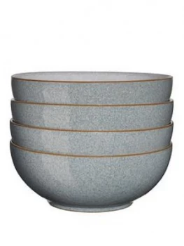 Image of Denby Elements Light Grey Cereal Bowl Set Of 4