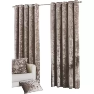 image of Riva Paoletti Verona Eyelet Curtains (66 x 54in) (Oyster) - Oyster