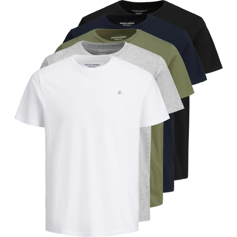 Image of Jack and Jones 5-Pack JXJ Short Sleeve T-Shirt Mens Multi male 2XL