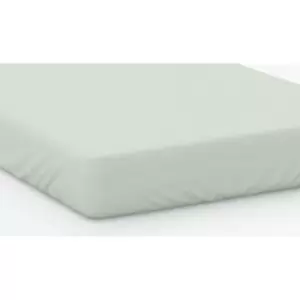 Image of 100% Cotton 200 Thread Count Fitted Sheet Deep 15" Single Mint