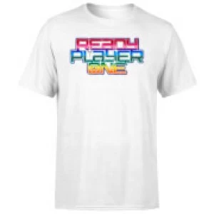 image of Ready Player One Rainbow Logo T-Shirt - White - 3XL