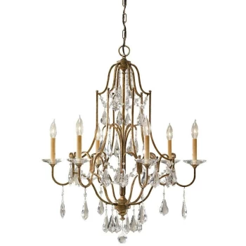 Image of Valentina - 6 Light Chandelier Bronze Finish, E14 - Elstead