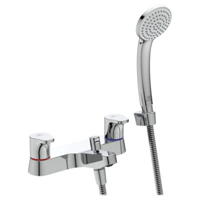 Image of Ideal Standard Cerabase Dual Control Bath Shower Mixer Tap, Bd058Aa, Chrome