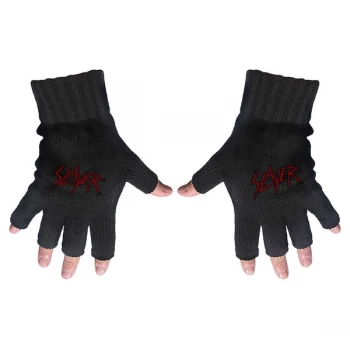 image of Slayer - Scratched Logo Fingerless Gloves