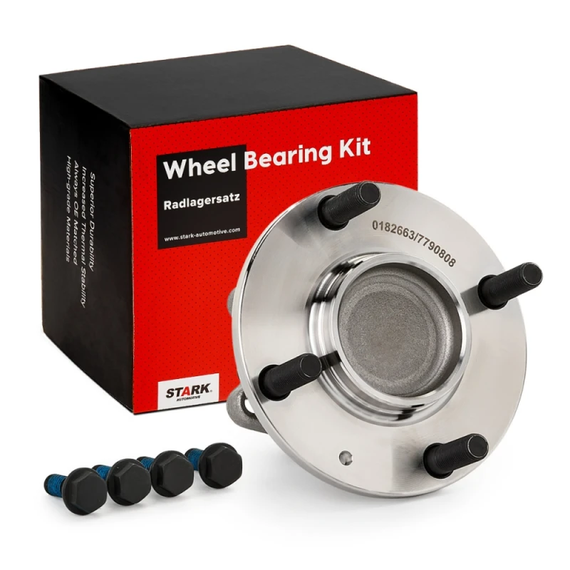 Image of STARK SKWB-0180162 Wheel bearing kit Rear Axle both sides, with bolts/screws Wheel Bearing Kit (654)