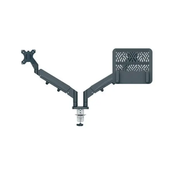 image of Leitz Ergo Dual Monitor and Laptop Arm Dark Grey 65380089