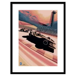Image of The Art Group Zoom F1 (Indycar Challenge 2020 Pre Framed- 60x80cm